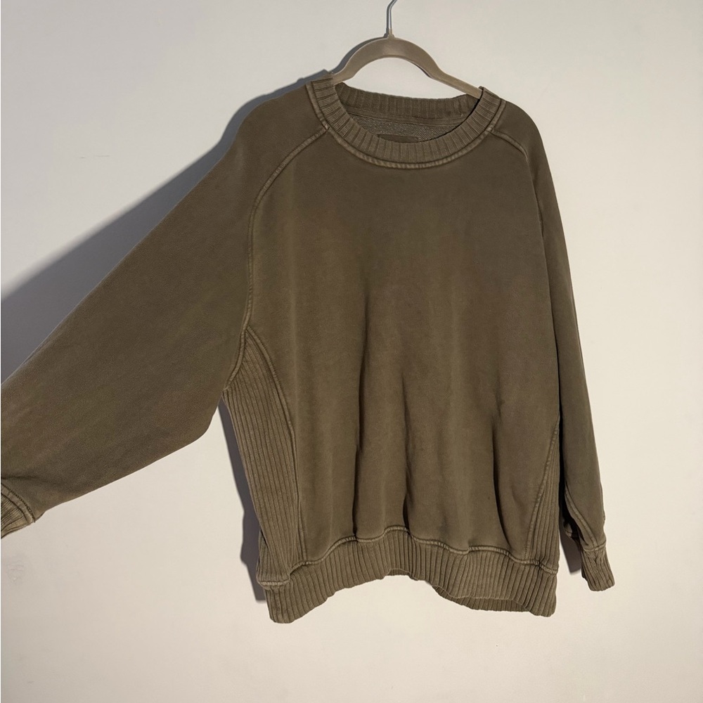 Aerie Dark Green Women's Crew Neck Sweater